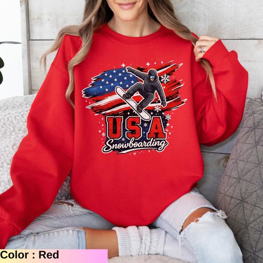 Discover Winter SPORTS 2026 Sweatshirt, USA Winter Sports Shirt-Snow Skiing, Snowboarding, Ice Hockey, Figure Skating, Colorado Aspen Snowflake Shirt