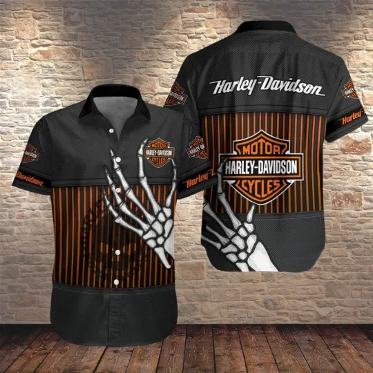 Discover Harley Motor Racing Davidson Casual Button Down Shirt