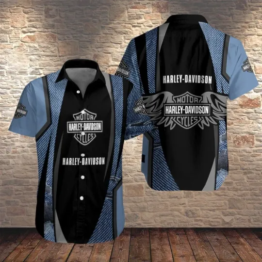 Discover Harley Motor Racing Davidson Casual Button Down Shirt