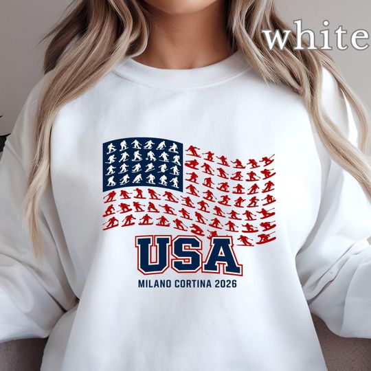 Discover USA Milano Cortina 2026 Winter Games Sweatshirt, Team Sports Fan Gift Tshirt