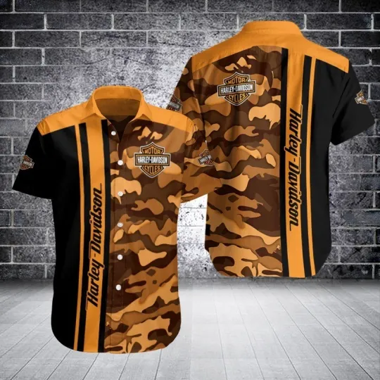 Discover Harley Motor Racing Davidson Casual Button Down Shirt