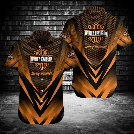 Discover Harley Motor Racing Davidson Casual Button Down Shirt