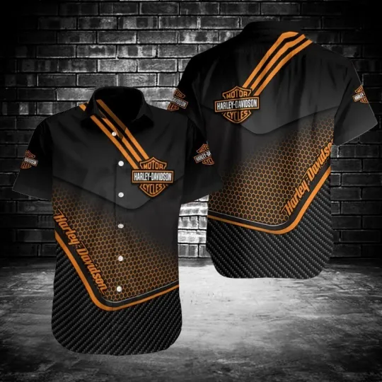 Discover Harley Motor Racing Davidson Casual Button Down Shirt