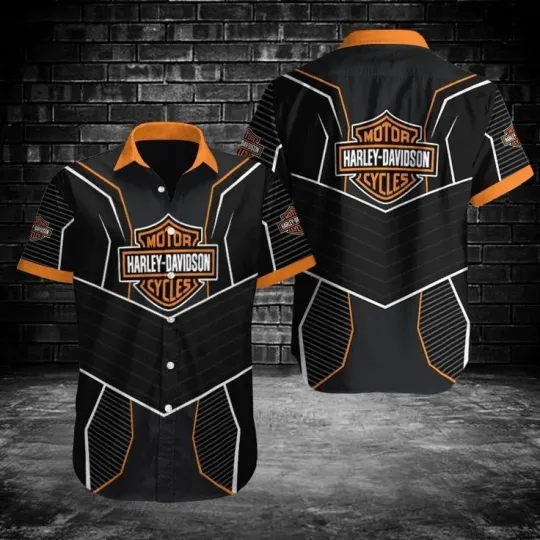 Discover Harley Motor Racing Davidson Casual Button Down Shirt
