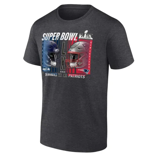 Patriots vs Seahawks Super Bowl LX Matchup Final Battle T-Shirt For Fan