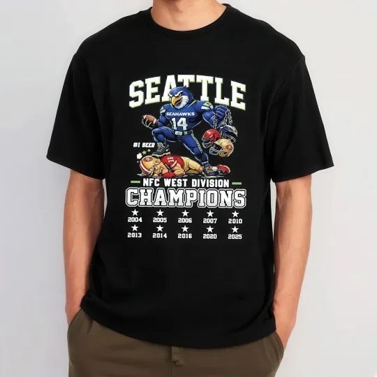 NFC West Division Champions Seattle Seahawks T-Shirt For Fan