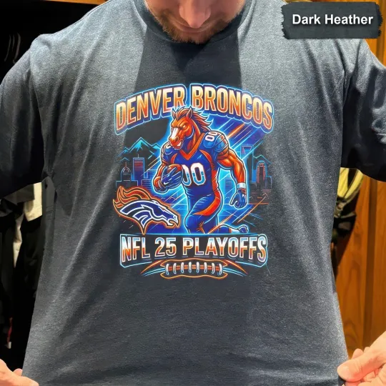 Discover Denver Broncos football Playoff Football Mascot T-Shirt For Fan