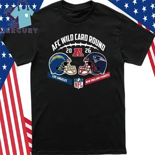 Discover Chargers Vs Patriots 2026 AFC Wild Card Round T-Shirt