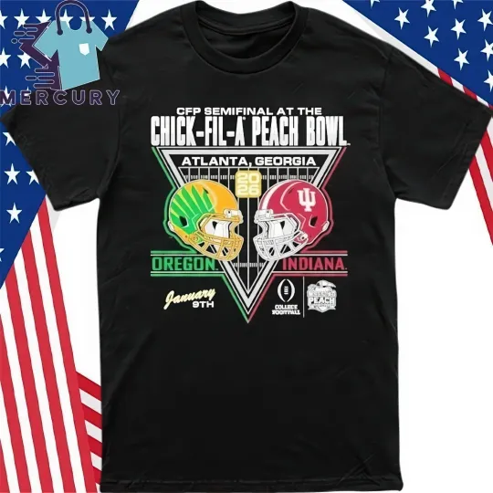 Discover Hoosiers Vs Ducks 2026 Peach Bowl T-Shirt