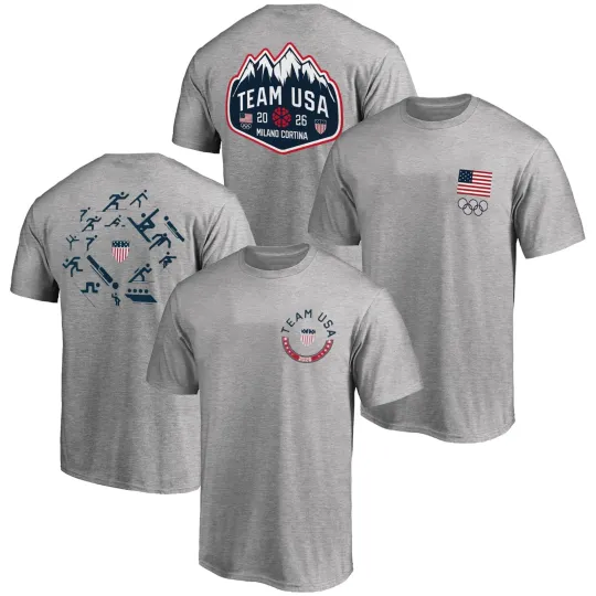 Team USA 2026 Winter Olympics Mountain Patch, Picto Circle 2 Sides Shirt