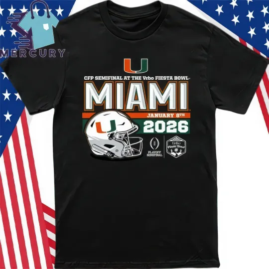 Discover Hurricanes 2026 CFP Semifinal At The Vrbo Fiesta Bowl T-Shirt