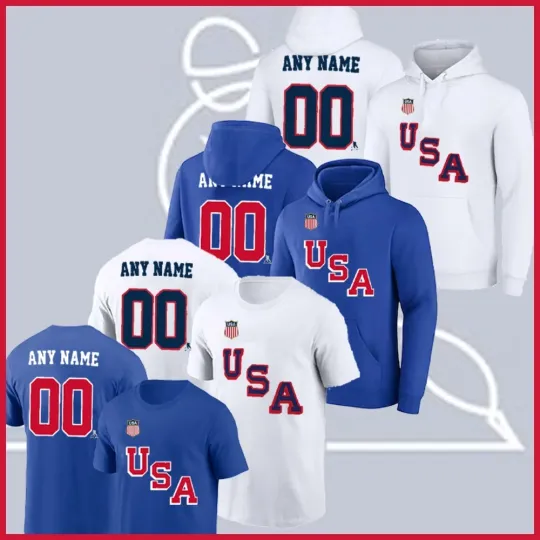 Discover USA Hockey Team 2026 Customs Name And Number Gift For Fans 2 Sides