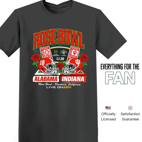 Crimson Tide vs Hoorsers 2026 Rose Bowl Tickets T-Shirt
