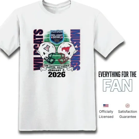 Discover Wildcats vs Mustangs 2026 Trust & Will Holiday Bowl Dueling Helmets Shirt