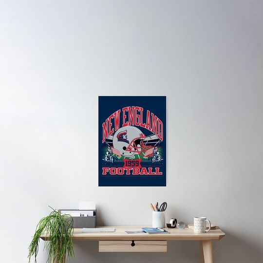 Discover New England Football - Vintage Gridiron Legacy v2 Poster