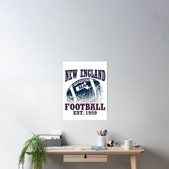 Discover New England Football Vertical Poster