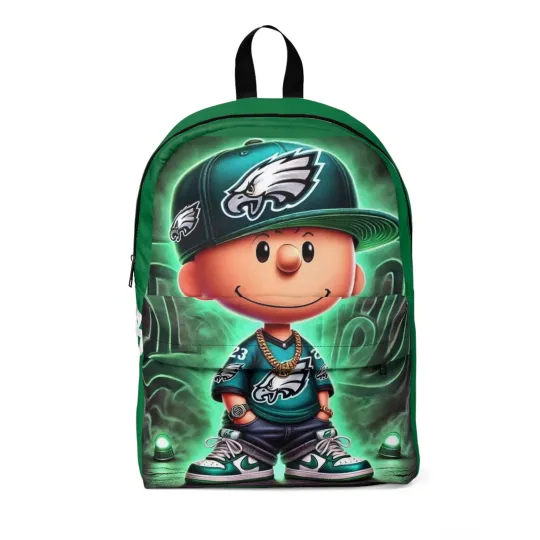 Discover Cartoon Philly Eagle Kid Backpack, Eagles Fan Gear