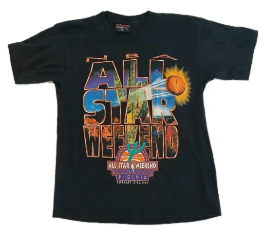 Discover VTG 90’s Magic Johnson Ts NBA All Star Weekend 1995 Phoenix Deadstock Shirt Med
