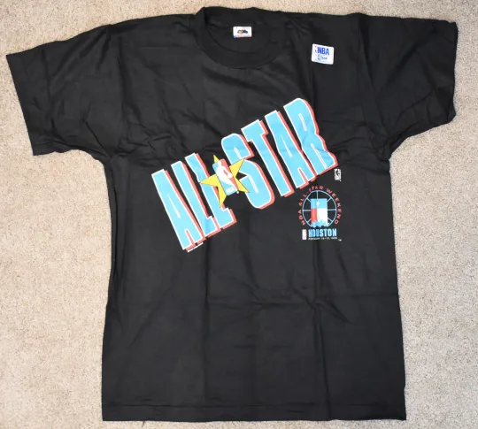 Discover Vintage Salem Sportwear 1989 NBA All Star Weekend Houston, TX Shirt - L HL7