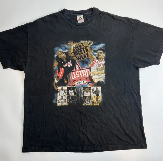 Discover 2006 NBA All-Star East Meets West Vintage T-Shirt XXL Shaq Yao Ming Kobe Lebron