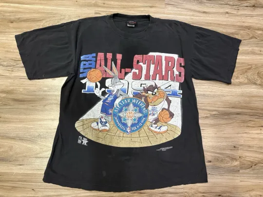 Discover Vintage 1994 NBA All-Stars Minnesota Looney Toons XL T-Shirt