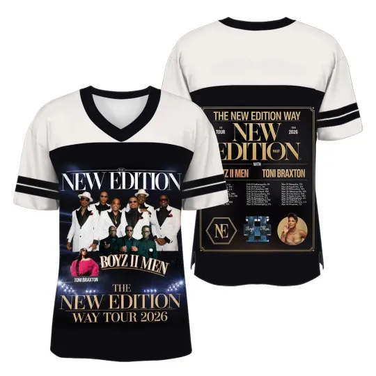Discover Boyz II Men Toni Braxton The New Edition Way Tour 2026 Football Jersey