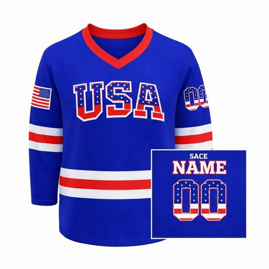 Discover Personalized Flag Hockey Jersey  Custom Name & Number, Fan Gear