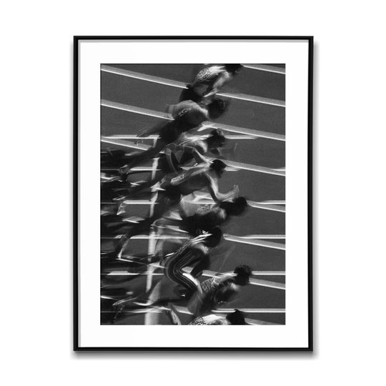 Discover Olympic Track Race, Action Shot of The Start; Black & White Wall Art Poster, Vintage Print, Photography Prints, Aesthetic Poster