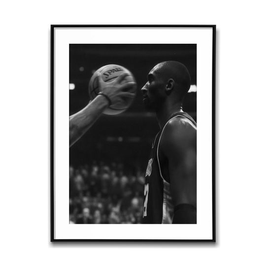 Discover Kobe Not Flinching At Fake Inbound In His Face; Black & White Wall Art Poster, Vintage Print, Photography Prints, Aesthetic Poster