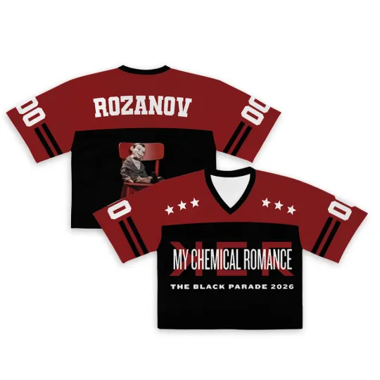 Custom My Chemical Romance Crop Top Mesh Baseball Jerseys, Emo Rock Fan Shirt