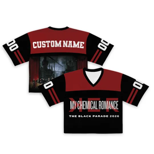 Custom Name My Chemical Romance Crop Top Mesh Baseball Jerseys, Rock Band Fan Shirt
