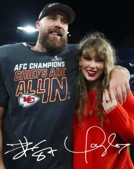 Travis Kelce Signed Poster Autograph Vertical Print