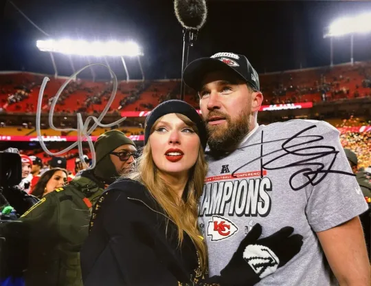 Swift Travis Kelce Signed Autograph Poster