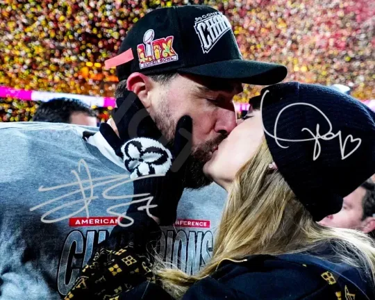 Travis Kelce Signed Poster Vertical Autograph Print