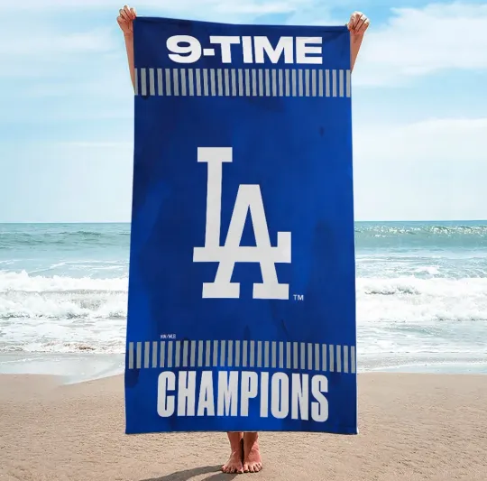 Discover Dodgers World Series 2025 Rectangular Beach Towel