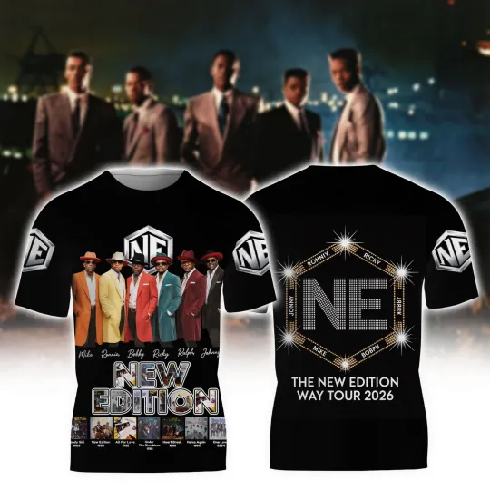 The New Edition Way Tour 2026 3D T-Shirt, Gift for Fan