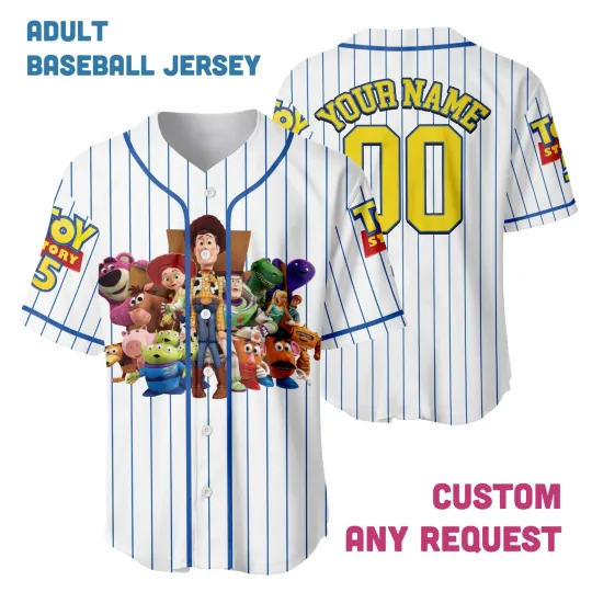 Discover Custom Toy Story Baseball Jersey Adult, Personalized Name & Number