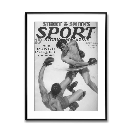 Discover 1932, Retro Street And Smith Sport Magazine; Black & White Wall Art Poster, Vintage Print, Photography Prints, Aesthetic Poster