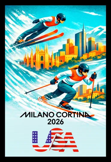 Discover 2026 Winter Games Series - NORDIC COMBINED  • Poster Wall Art