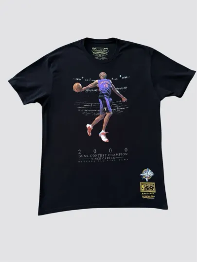 Discover Vintage Y2K Vince Carter NBA Dunk Contest Champion Toronto Raptors Size XL 22x31