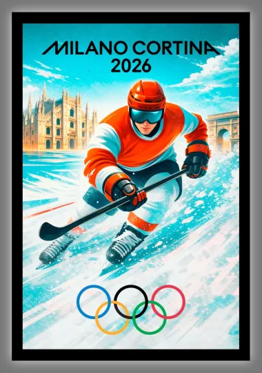 Discover 2026 Winter Games Series- Ice Hockey (Metal Wall Art) FREE SHIPPING