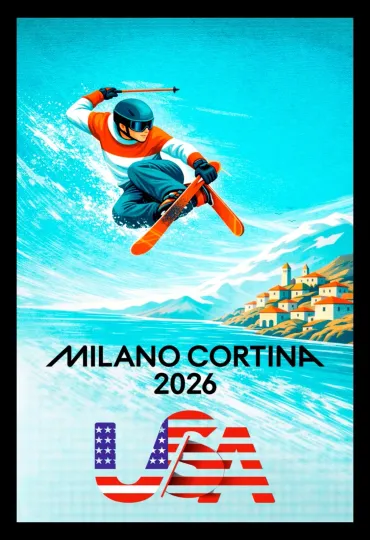 Discover 2026 Winter Games Series - FREESTYLE SKIING  • Poster Wall Art