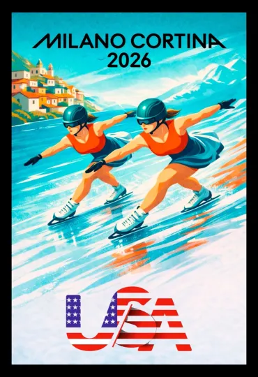 Discover 2026 Winter Games Series - FIGURE SKATING • Poster Wall Art