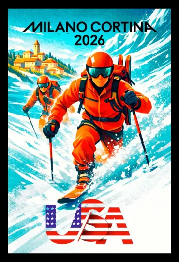 Discover 2026 Winter Games Series - SKI MOUNTAINEERING • Poster Wall Art