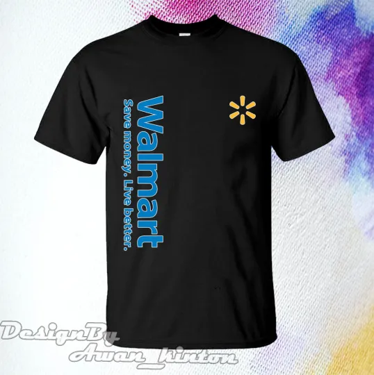 Walmart Funny Logo T-Shirt Made in USA Short Sleeve Clothing