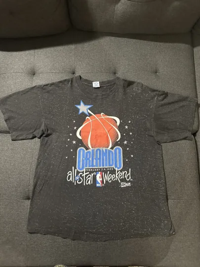 Discover Vintage Salem 1992 NBA All Star Weekend Shirt Orlando Big Graphic Single Stitch