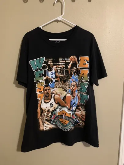 Discover Men A.M.Vintage 1996 NBA-All Star Game Black Shirt Cotton Large. Good Condition.