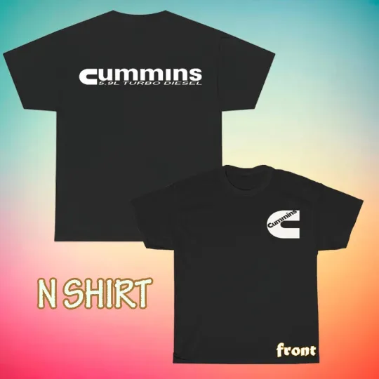 Discover New Cummins Logo Unisex T-Shirt Double Sided Classic Design