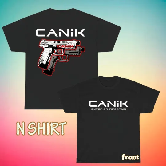 Discover Canik Fanatic Guns Firearms Logo Unisex Double Sided T-Shirt