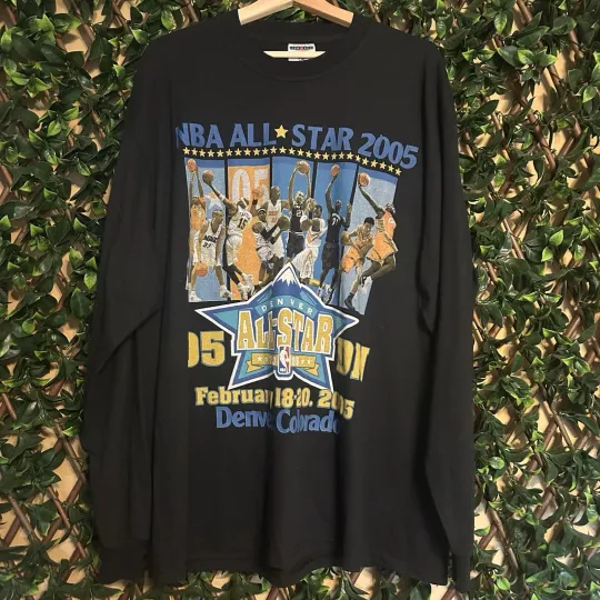 Discover Vintage NBA All Star Game Shirt Long Sleeve Mens 2XL Basketball Denver